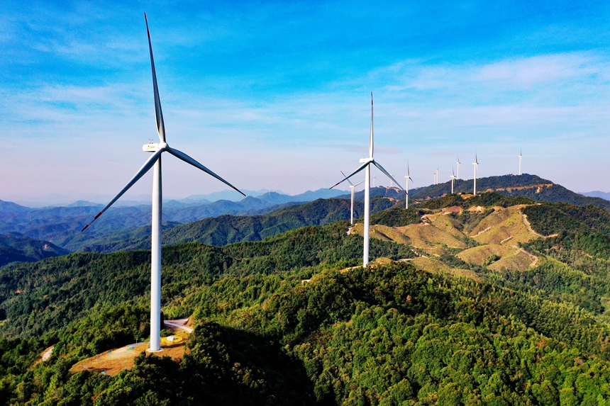 江西全南：风力发电助力低碳减排